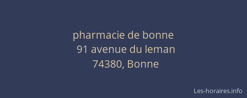 pharmacie de bonne