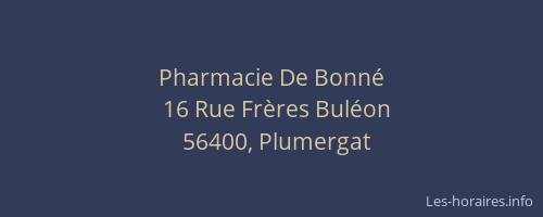 Pharmacie De Bonné