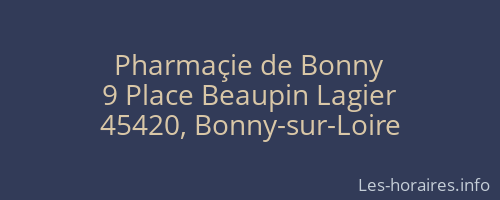 Pharmaçie de Bonny