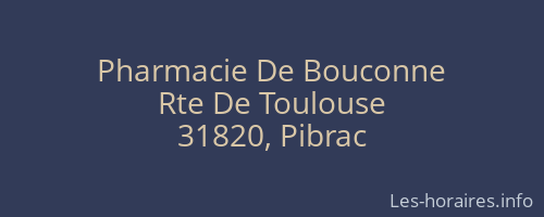 Pharmacie De Bouconne