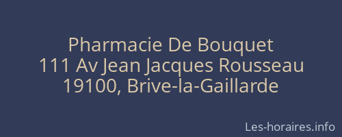 Pharmacie De Bouquet