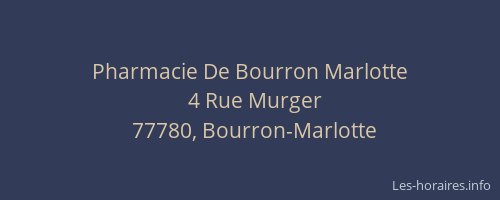 Pharmacie De Bourron Marlotte