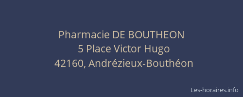 Pharmacie DE BOUTHEON