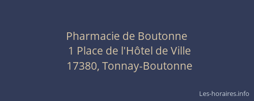 Pharmacie de Boutonne