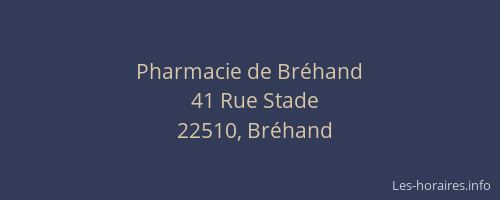 Pharmacie de Bréhand