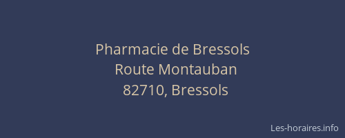 Pharmacie de Bressols