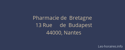Pharmacie de  Bretagne