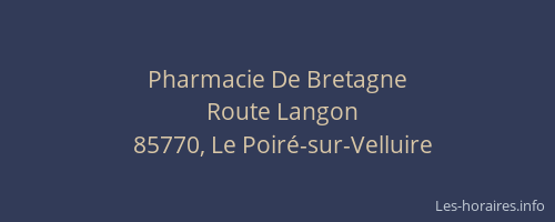 Pharmacie De Bretagne