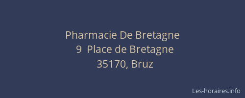 Pharmacie De Bretagne