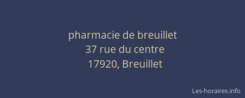 pharmacie de breuillet