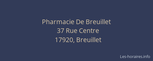 Pharmacie De Breuillet