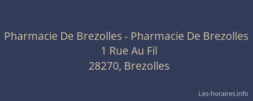 Pharmacie De Brezolles - Pharmacie De Brezolles