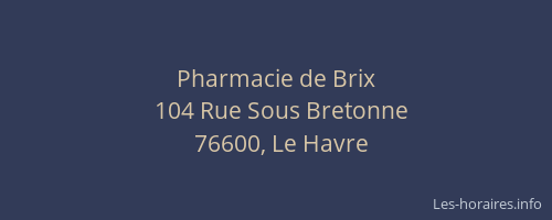 Pharmacie de Brix