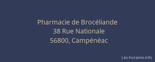 Pharmacie de Brocéliande