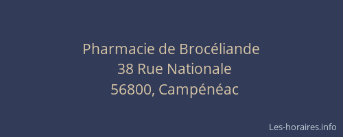 Pharmacie de Broc&eacute;liande