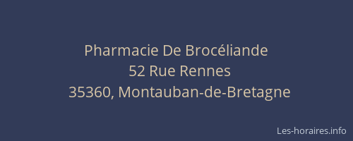 Pharmacie De Brocéliande