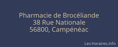 Pharmacie de Brocéliande