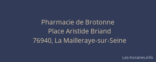 Pharmacie de Brotonne
