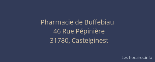 Pharmacie de Buffebiau