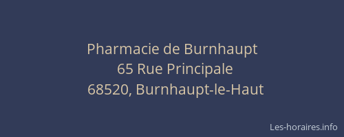 Pharmacie de Burnhaupt