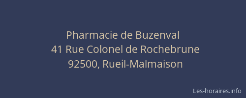 Pharmacie de Buzenval