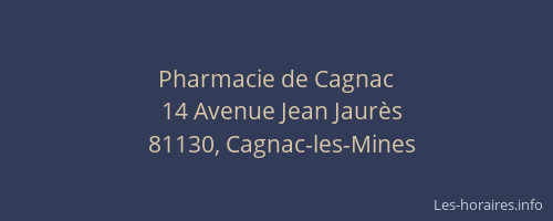 Pharmacie de Cagnac