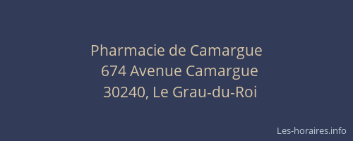 Pharmacie de Camargue