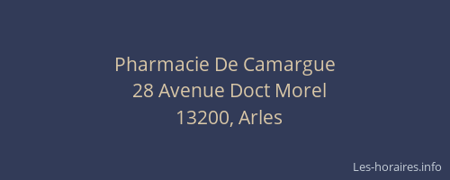 Pharmacie De Camargue