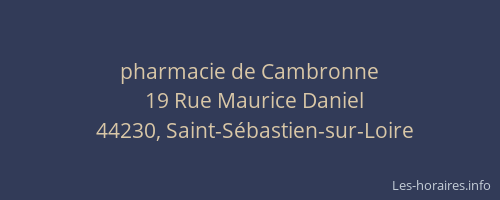 pharmacie de Cambronne