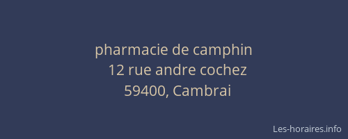 pharmacie de camphin