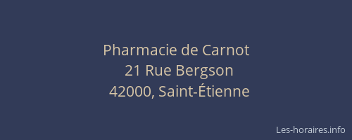 Pharmacie de Carnot
