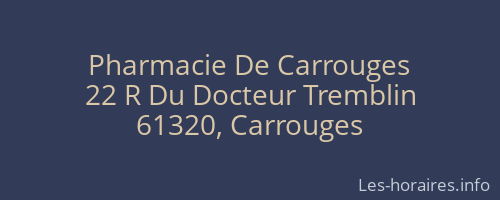 Pharmacie De Carrouges