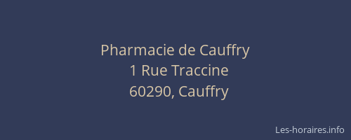 Pharmacie de Cauffry