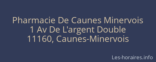Pharmacie De Caunes Minervois