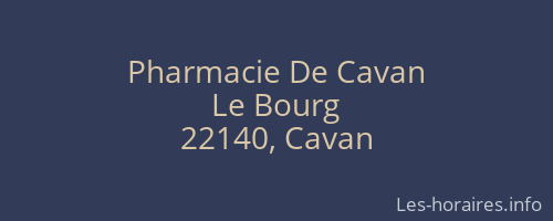 Pharmacie De Cavan