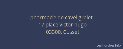 pharmacie de cavel grelet