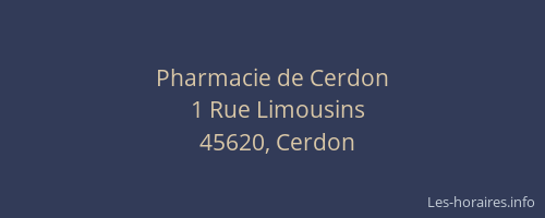 Pharmacie de Cerdon
