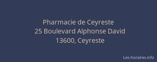 Pharmacie de Ceyreste
