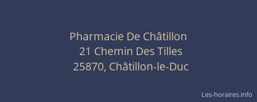 Pharmacie De Châtillon
