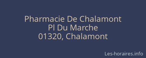 Pharmacie De Chalamont