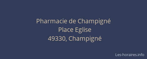 Pharmacie de Champigné