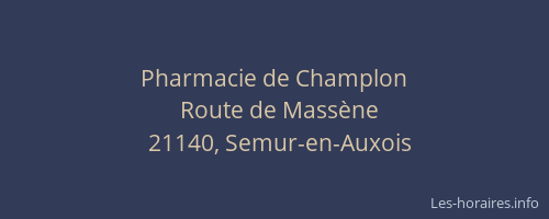 Pharmacie de Champlon