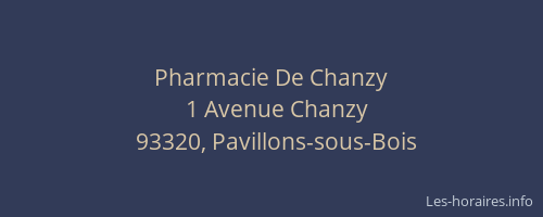 Pharmacie De Chanzy