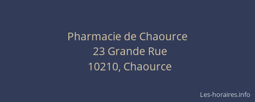 Pharmacie de Chaource