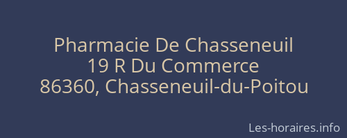 Pharmacie De Chasseneuil