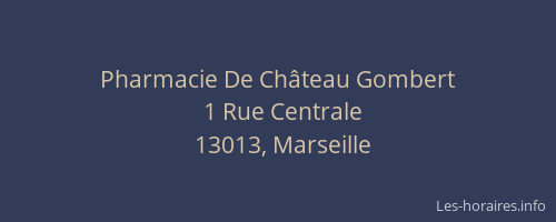 Pharmacie De Château Gombert