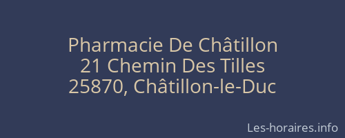 Pharmacie De Châtillon