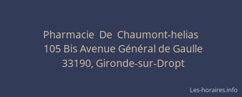 Pharmacie  De  Chaumont-helias