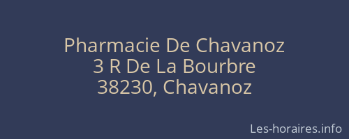 Pharmacie De Chavanoz