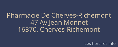 Pharmacie De Cherves-Richemont